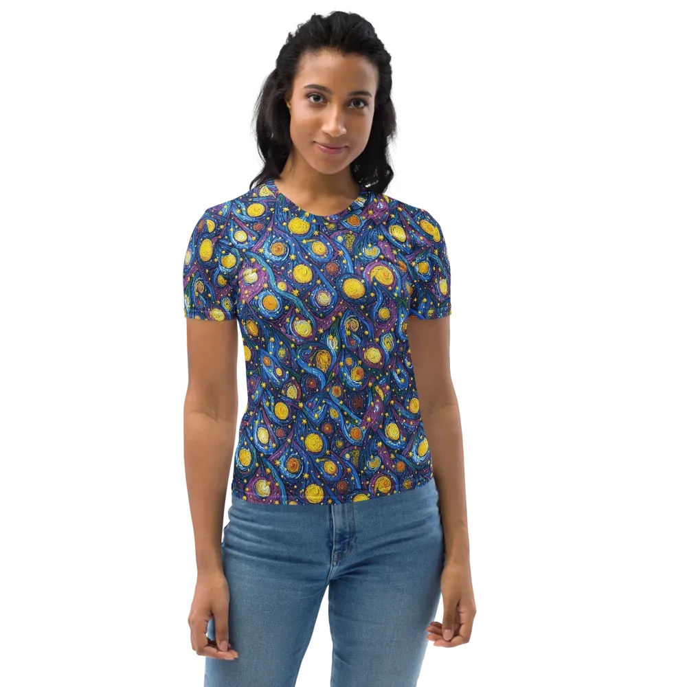 Cosmic Whirlpool on Women's Crew Neck T-Shirt — Front