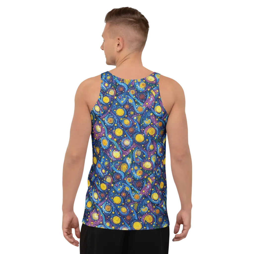 Cosmic Whirlpool on Men's Tank Top — Back