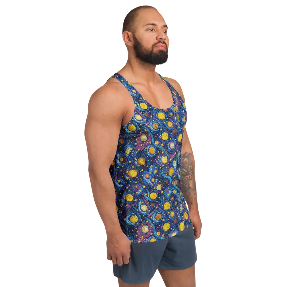 Cosmic Whirlpool on Men's Tank Top — Right Front