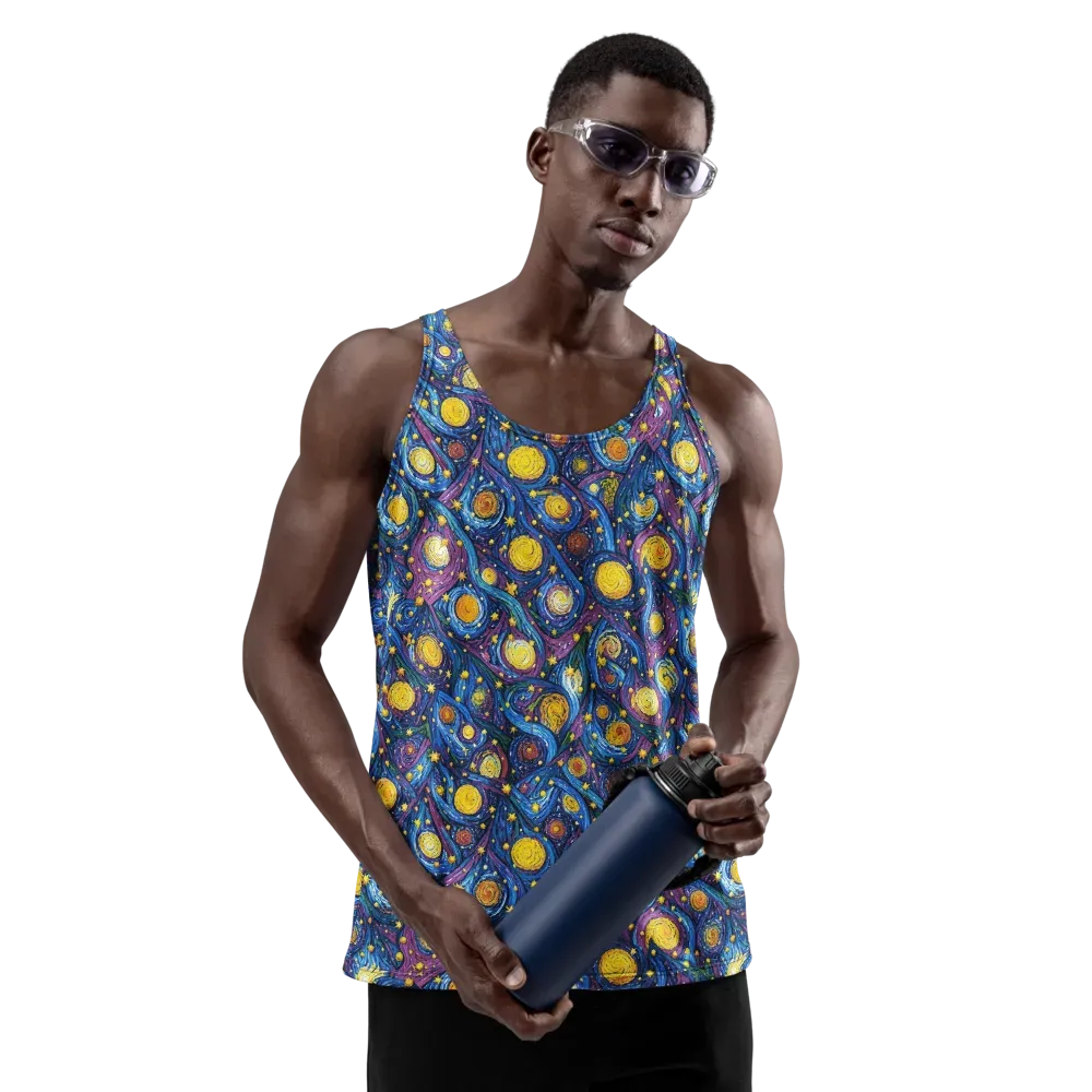 Cosmic Whirlpool on Men's Tank Top — Front