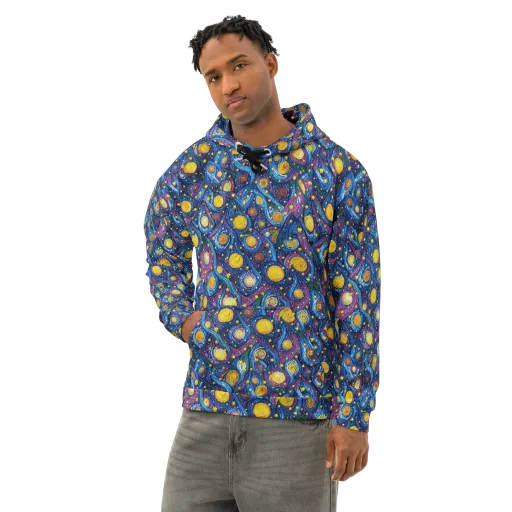 Cosmic Whirlpool on a Cotton Hoodie