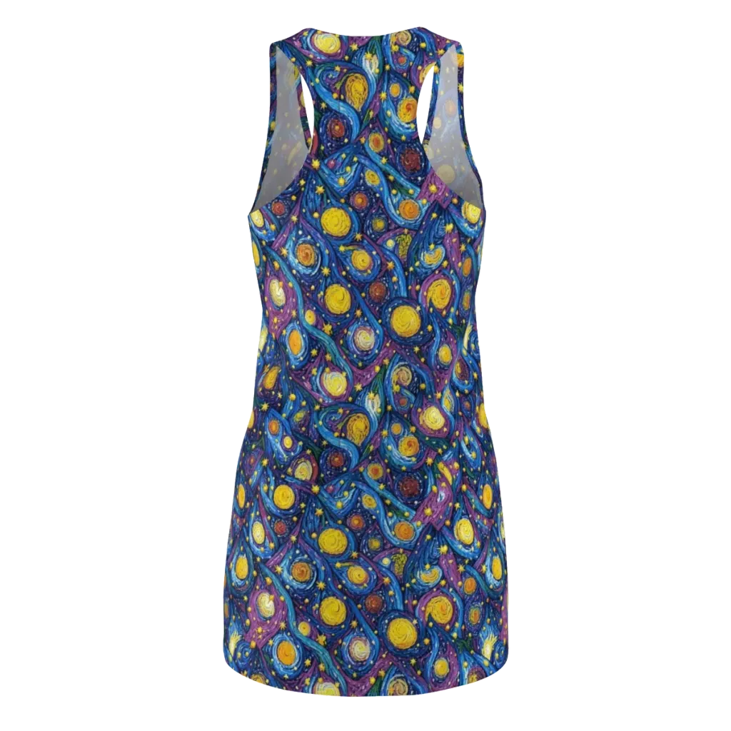 Cosmic Whirlpool on Racerback Dress — Back