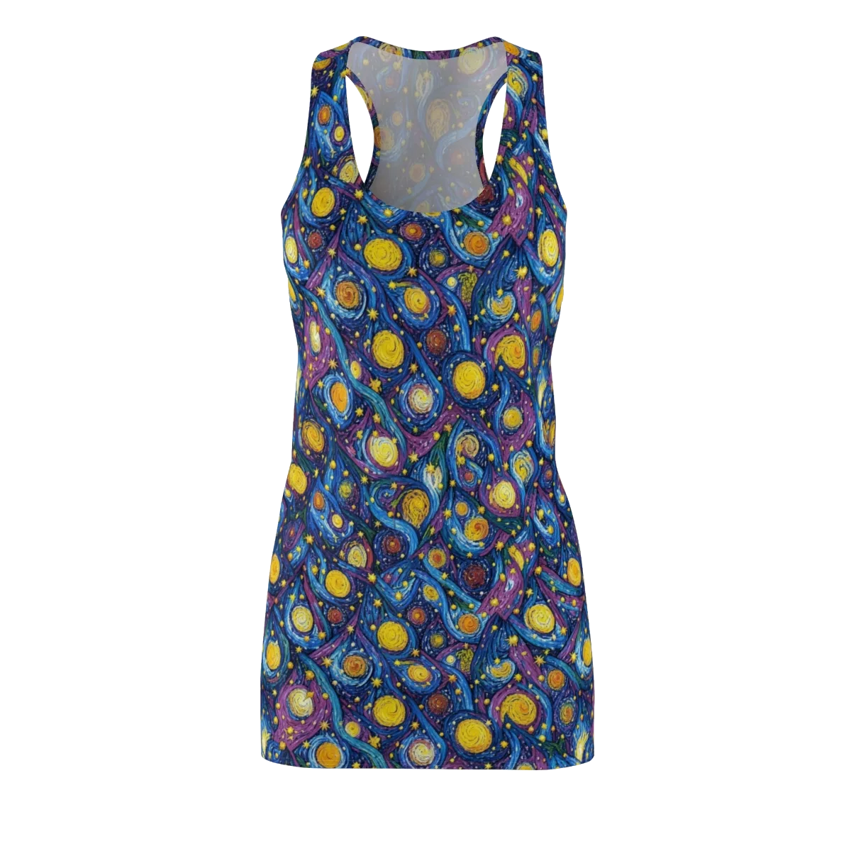 Cosmic Whirlpool on Racerback Dress — Front
