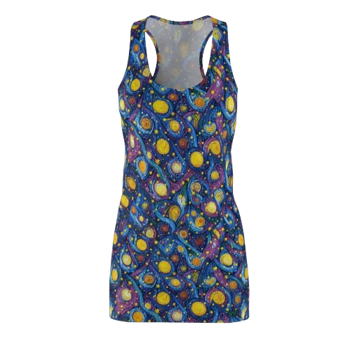 Cosmic Whirlpool on a Racerback Dress