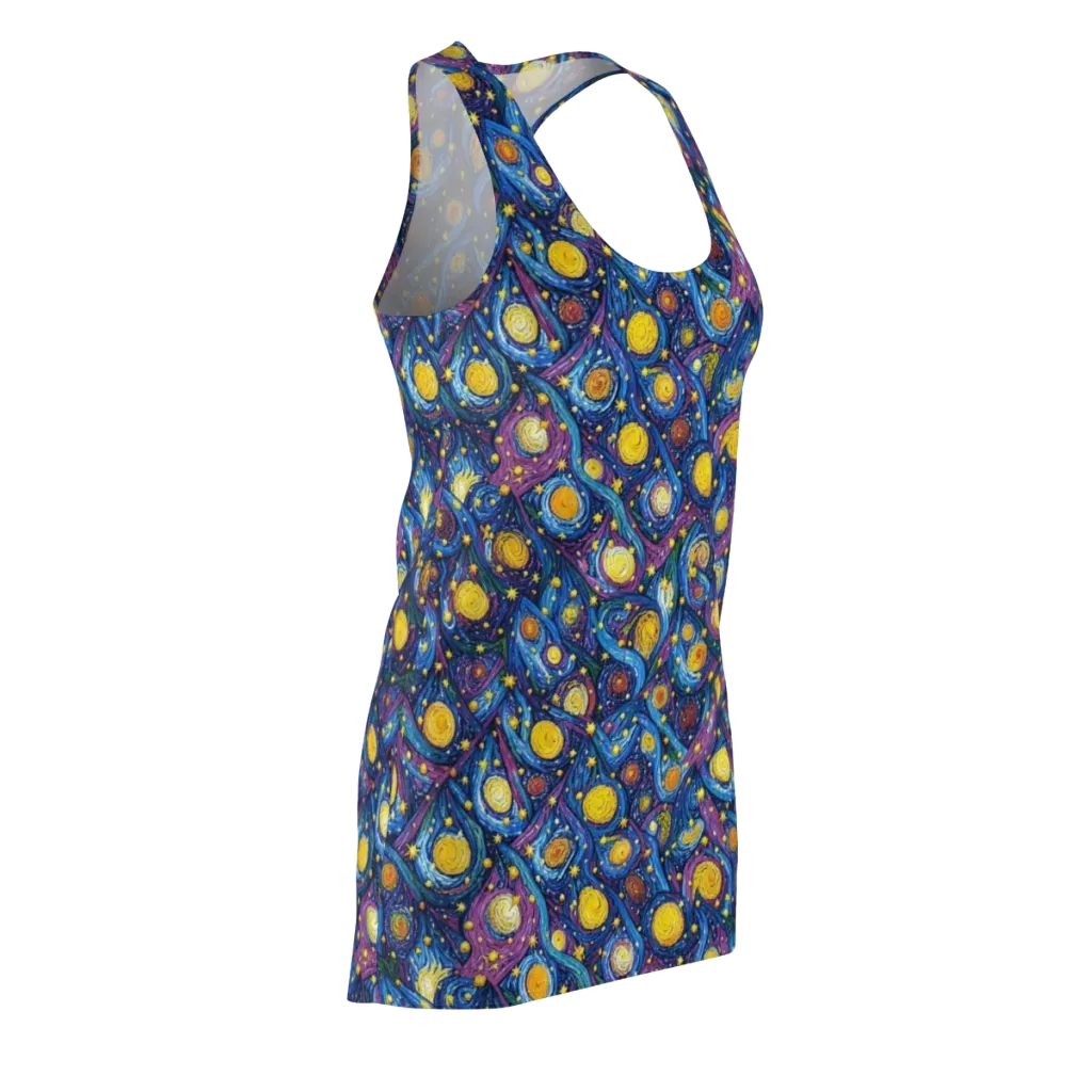 Cosmic Whirlpool on Racerback Dress — Front Side