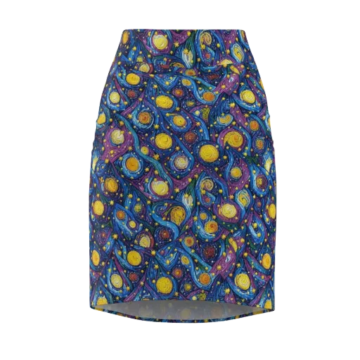 Cosmic Whirlpool on a Pencil Skirt