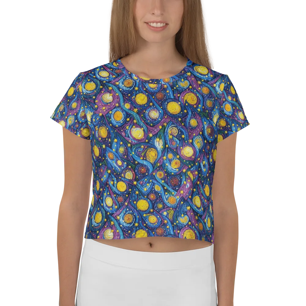 Cosmic Whirlpool on Crop Tee — Front