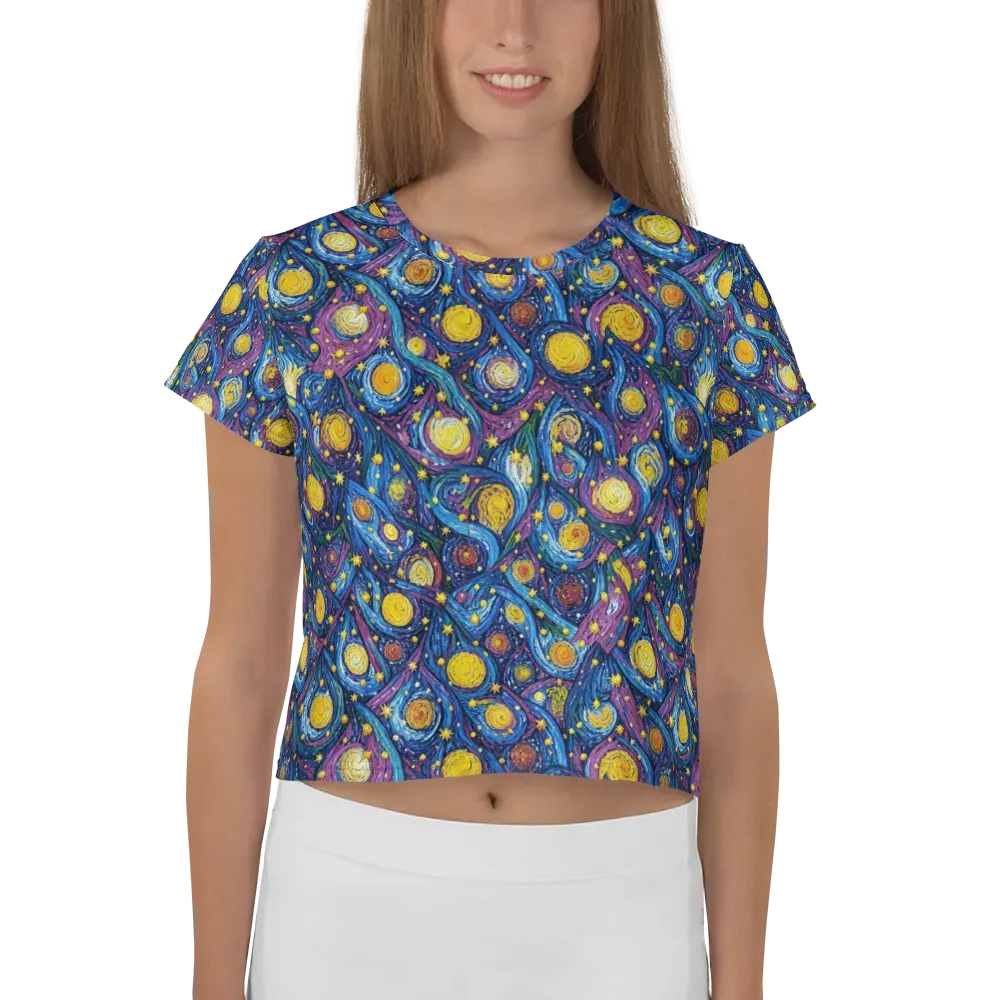Cosmic Whirlpool on Crop Tee — Front