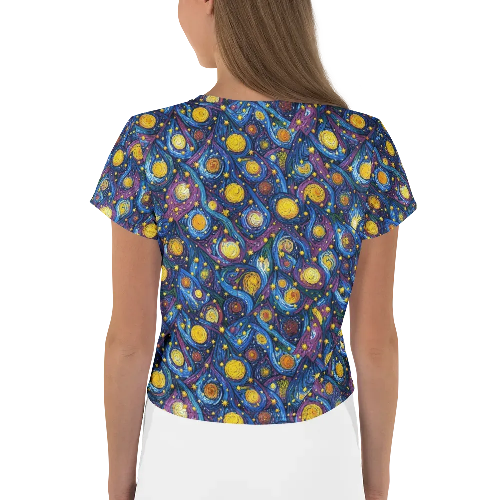 Cosmic Whirlpool on Crop Tee — Back