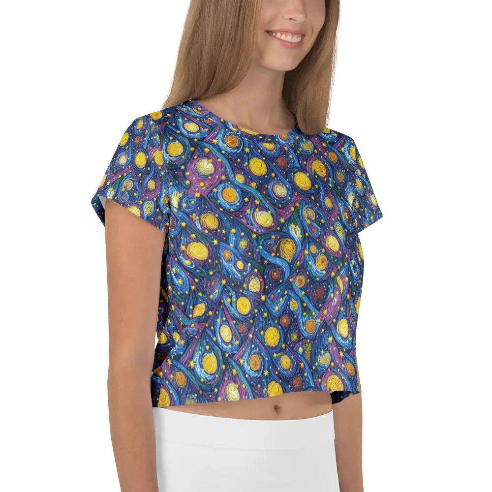 Cosmic Whirlpool on Crop Tee — Right