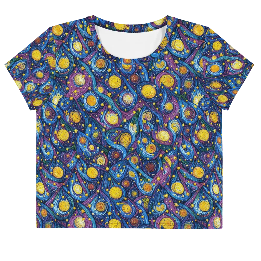 Cosmic Whirlpool on Crop Tee — Front