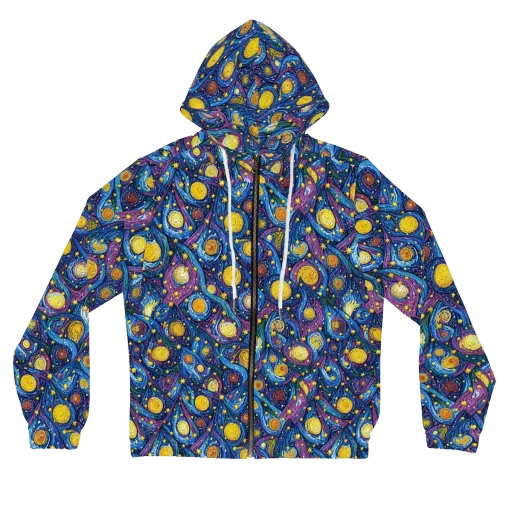 Cosmic Whirlpool on a Women's Full-Zip Hoodie