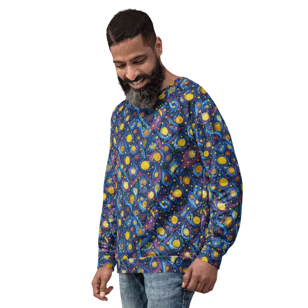Cosmic Whirlpool on Sweatshirt — Left Front