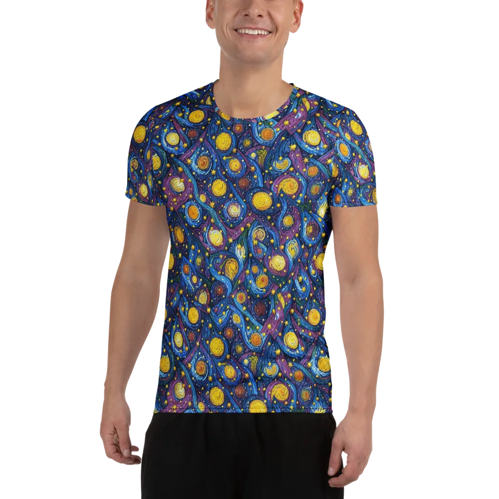 Cosmic Whirlpool on Men's Athletic T-Shirt — Front