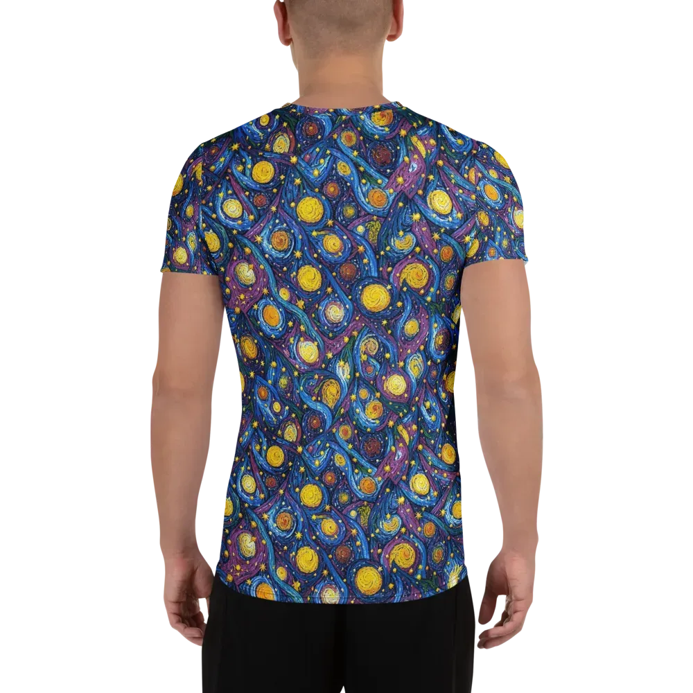 Cosmic Whirlpool on Men's Athletic T-Shirt — Back