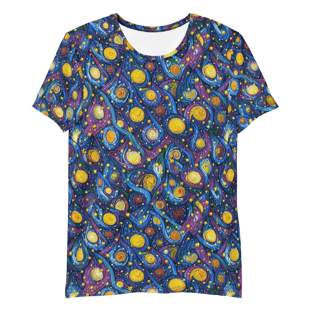 Cosmic Whirlpool on Men's Athletic T-Shirt — Front