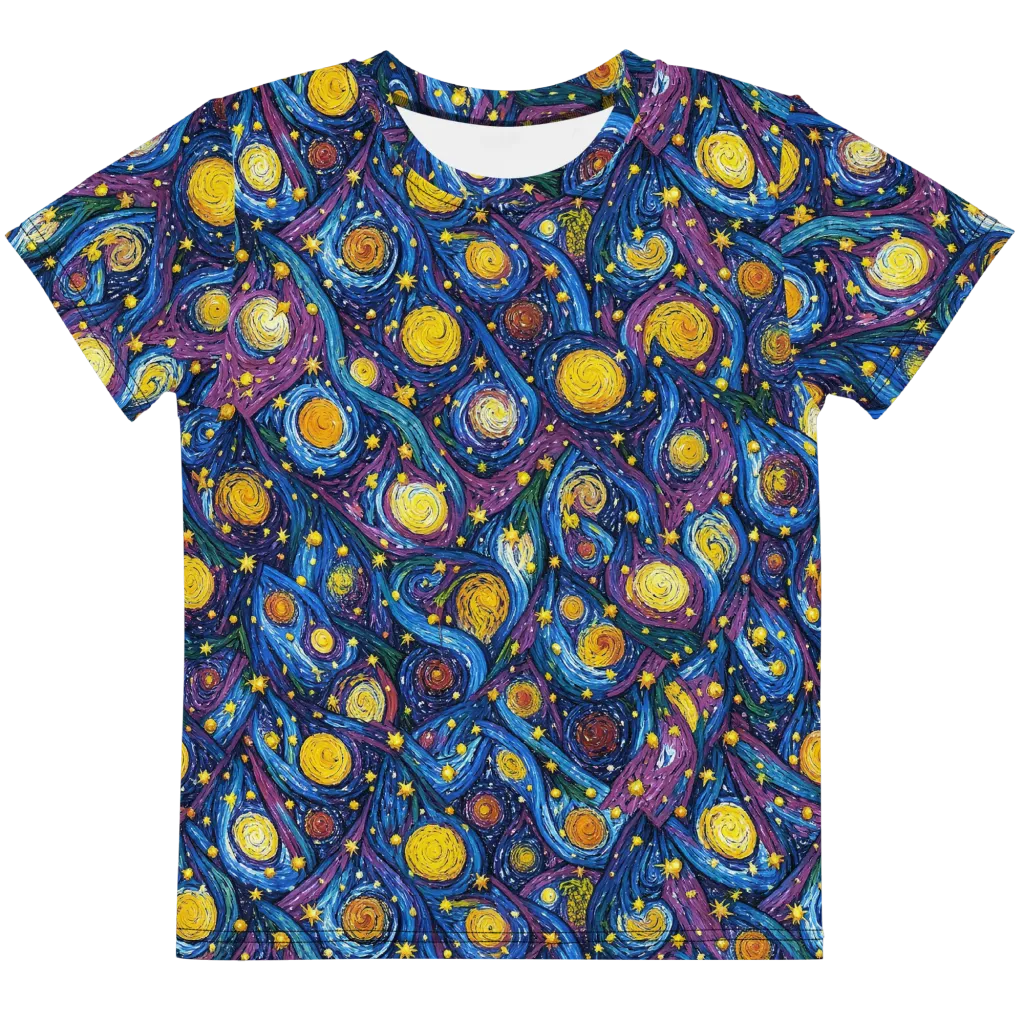 Cosmic Whirlpool on Kids Crew Neck T-Shirt — Front