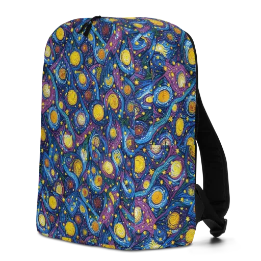 Cosmic Whirlpool on a Minimalist Backpack