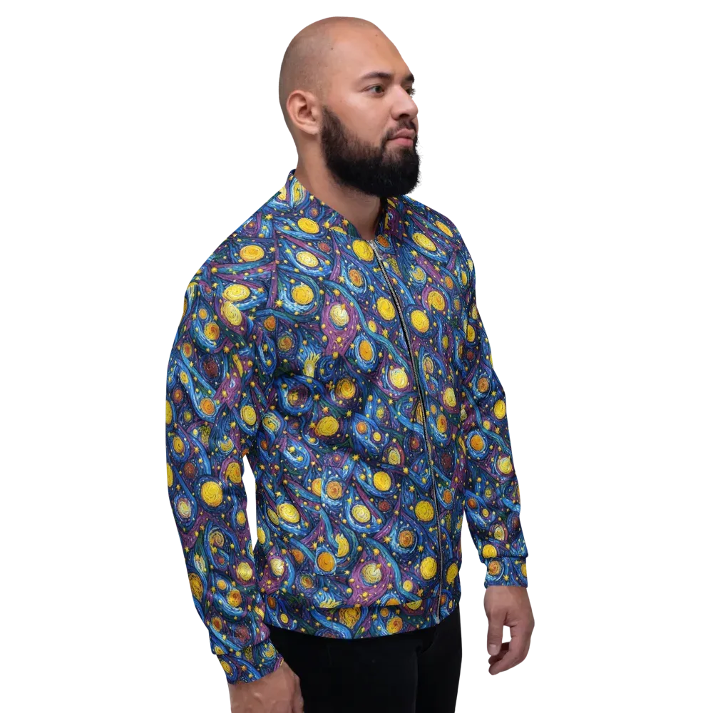 Cosmic Whirlpool on Bomber Jacket — Right
