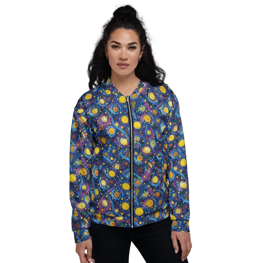 Cosmic Whirlpool on Bomber Jacket — Front