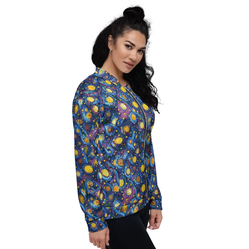 Cosmic Whirlpool on Bomber Jacket — Right