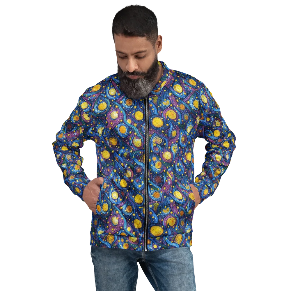 Cosmic Whirlpool on Bomber Jacket — Front