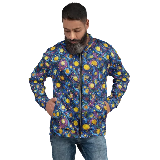 Cosmic Whirlpool on a Bomber Jacket