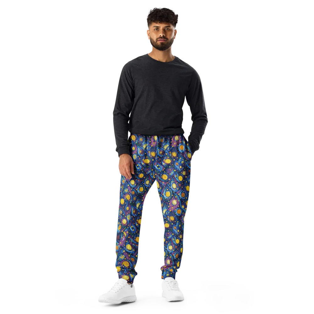 Cosmic Whirlpool on Men's Joggers — Front