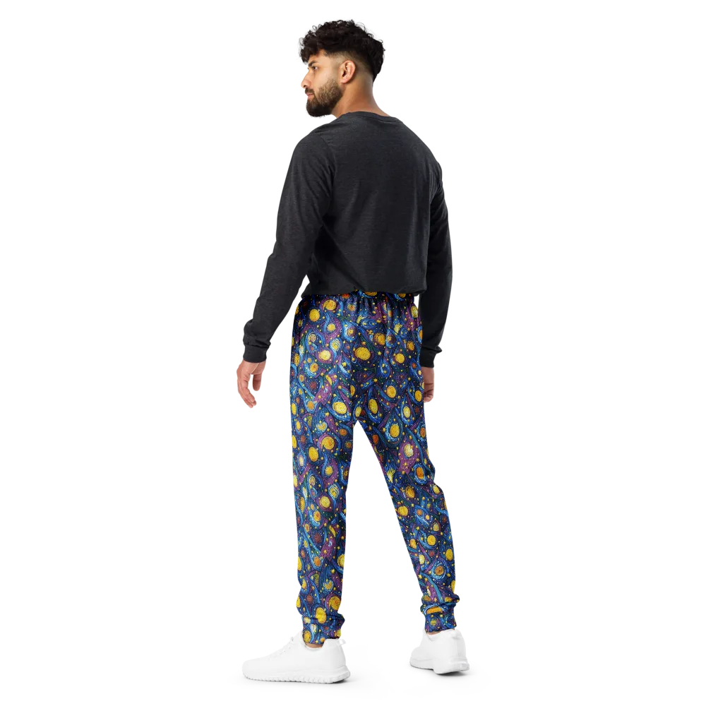 Cosmic Whirlpool on Men's Joggers — Back