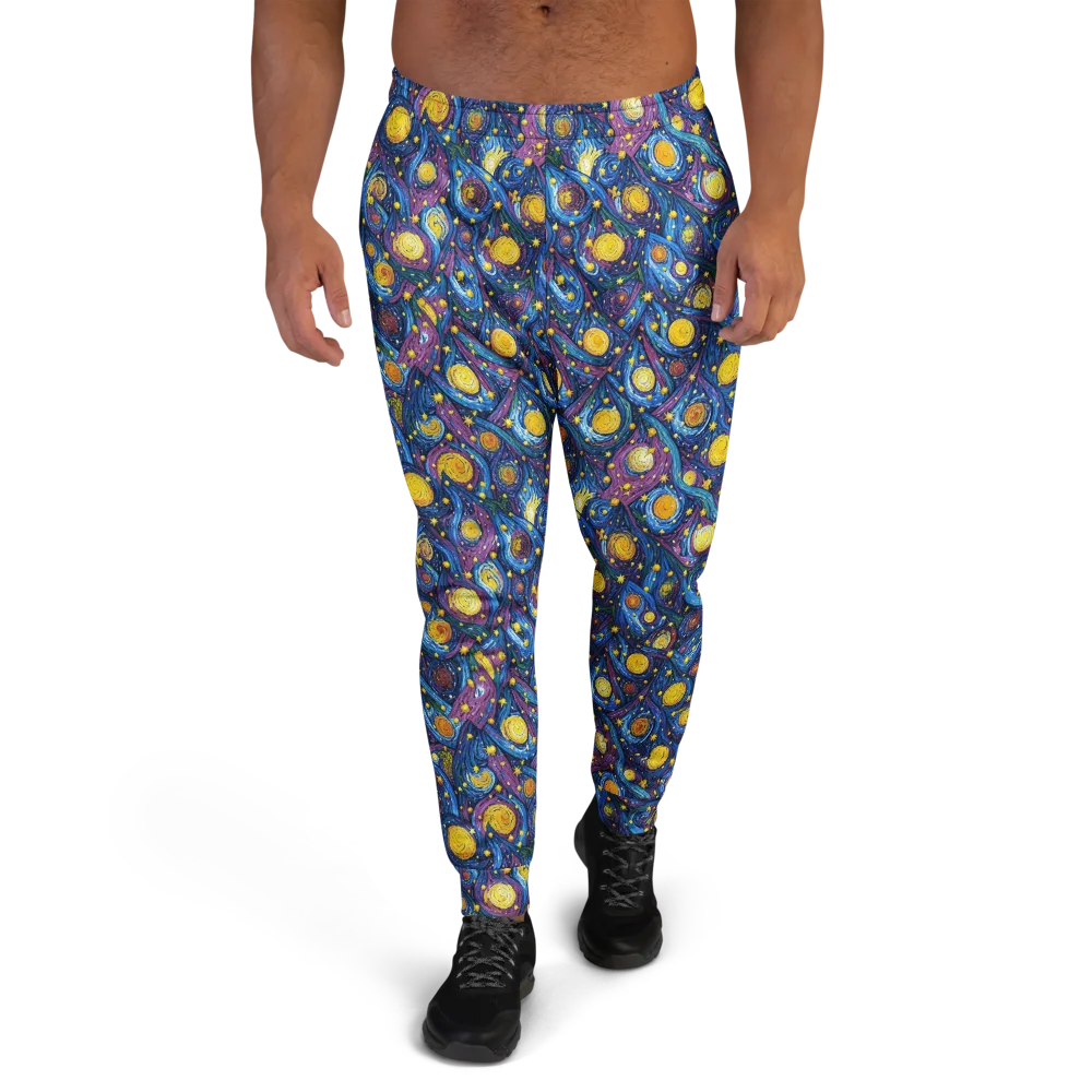 Cosmic Whirlpool on Men's Joggers — Front