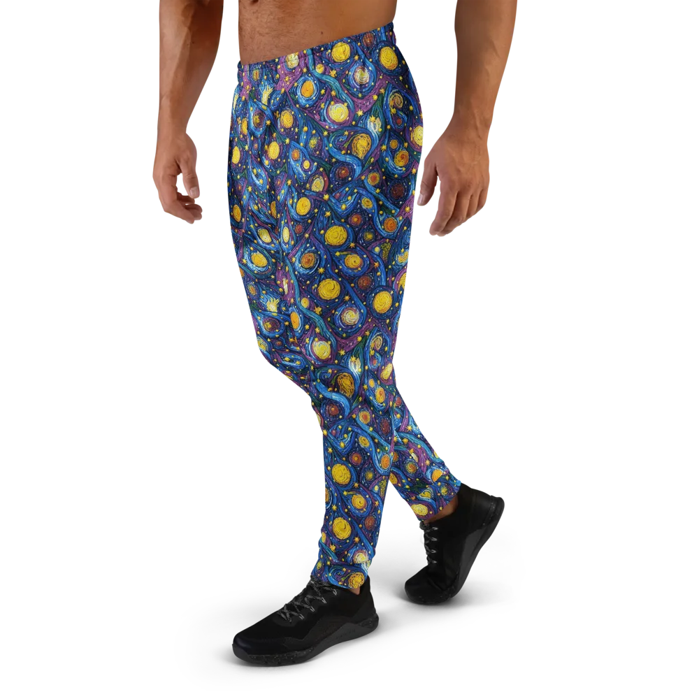 Cosmic Whirlpool on Men's Joggers — Left