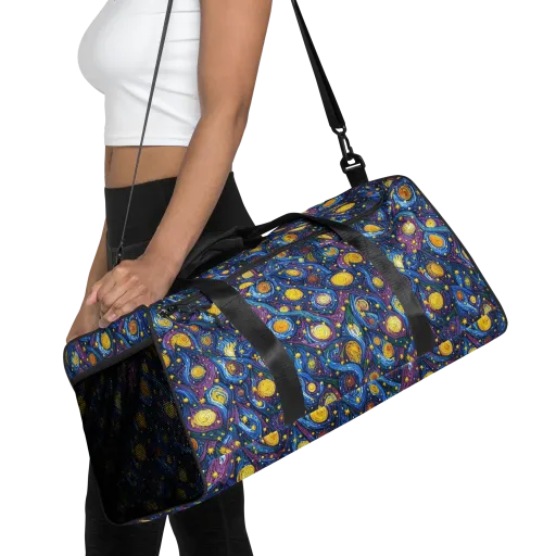 Cosmic Whirlpool on a Duffle Bag
