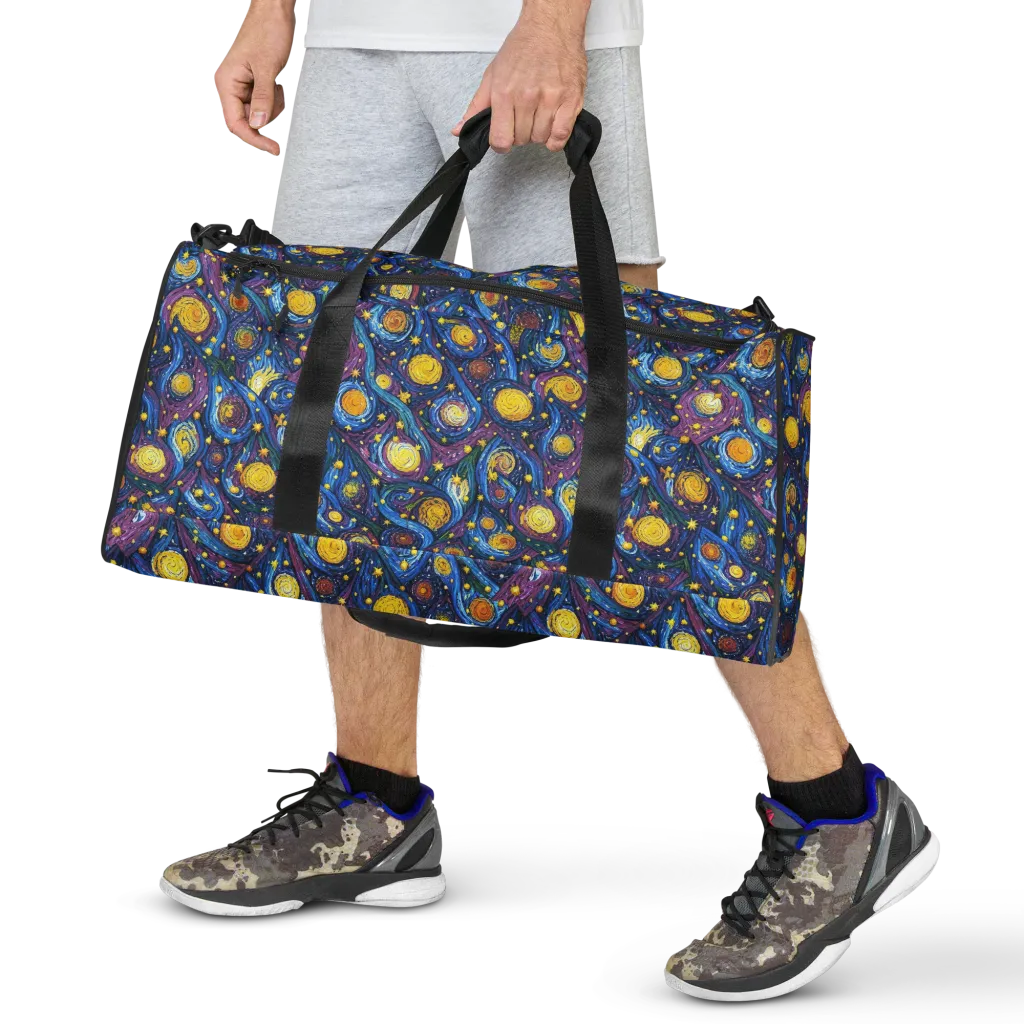 Cosmic Whirlpool on Duffle Bag — Front