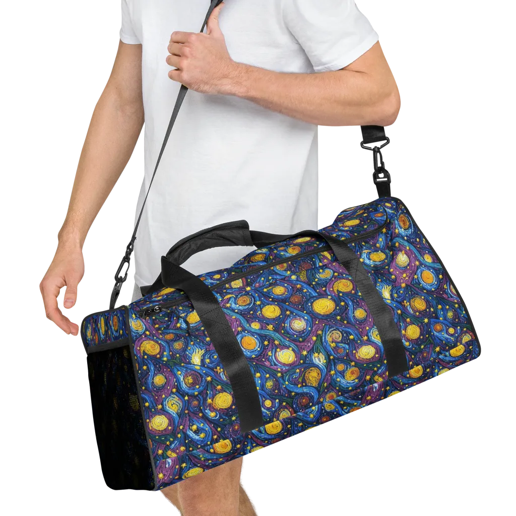 Cosmic Whirlpool on Duffle Bag — Right Front