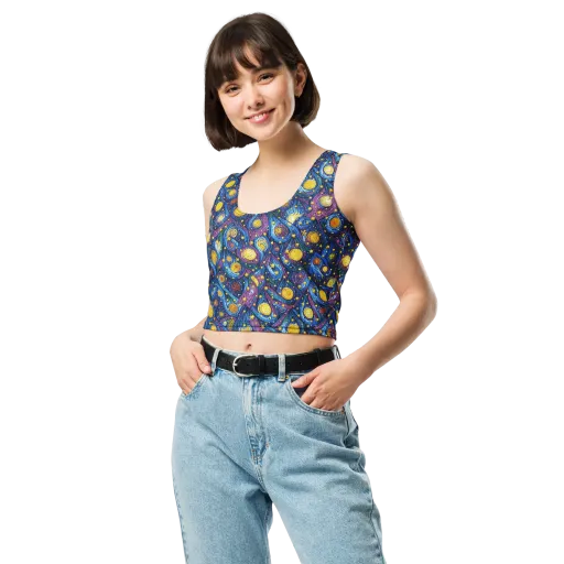 Cosmic Whirlpool on a Crop Top