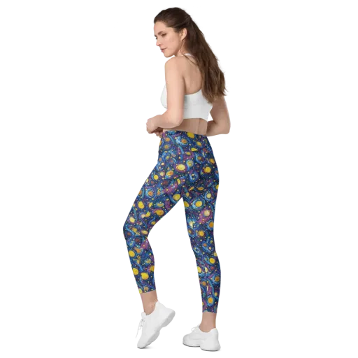 Cosmic Whirlpool on a Leggings with Pockets
