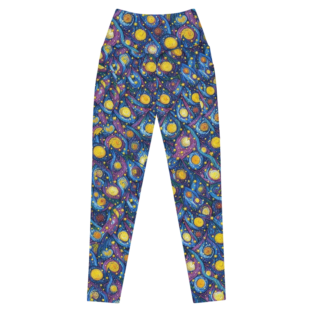 Cosmic Whirlpool on Leggings with Pockets — Front