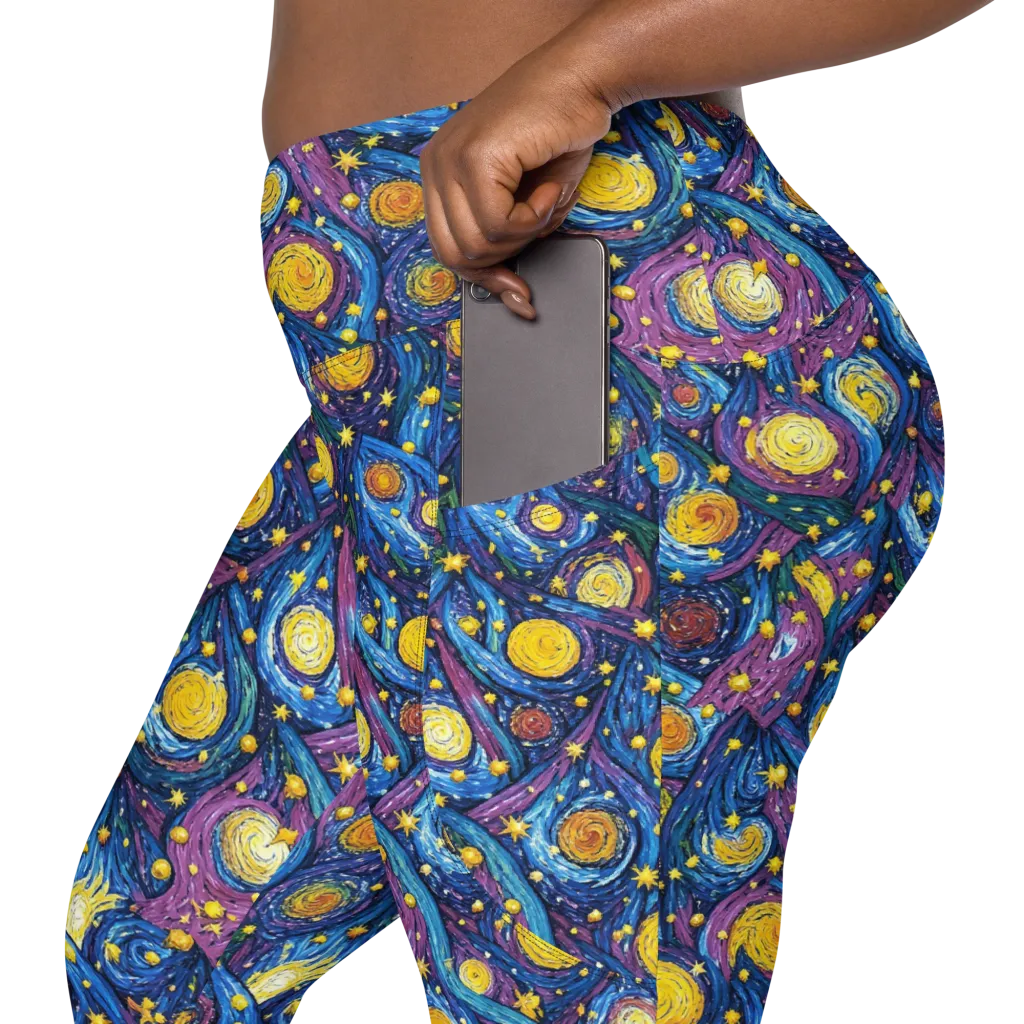 Cosmic Whirlpool on Leggings with Pockets — Product details 2