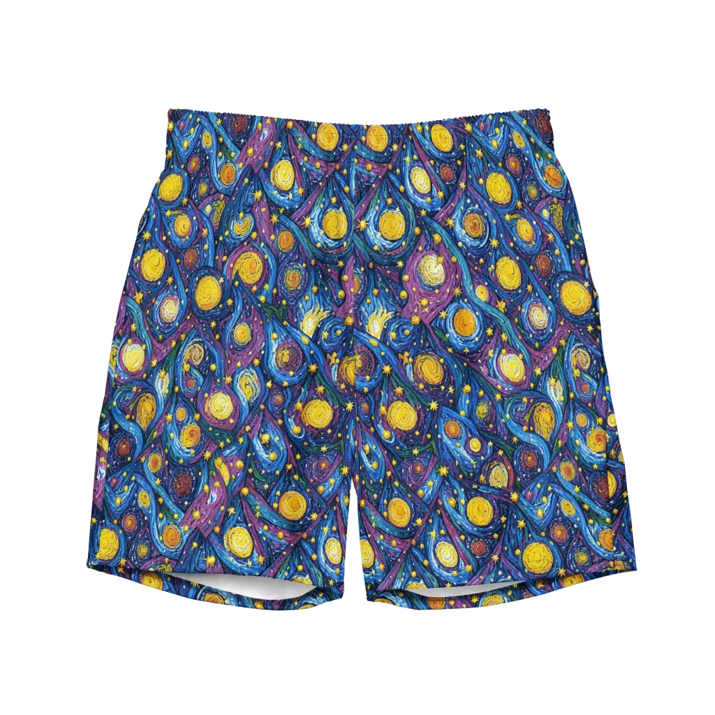 Cosmic Whirlpool on Swim Trunks — Front