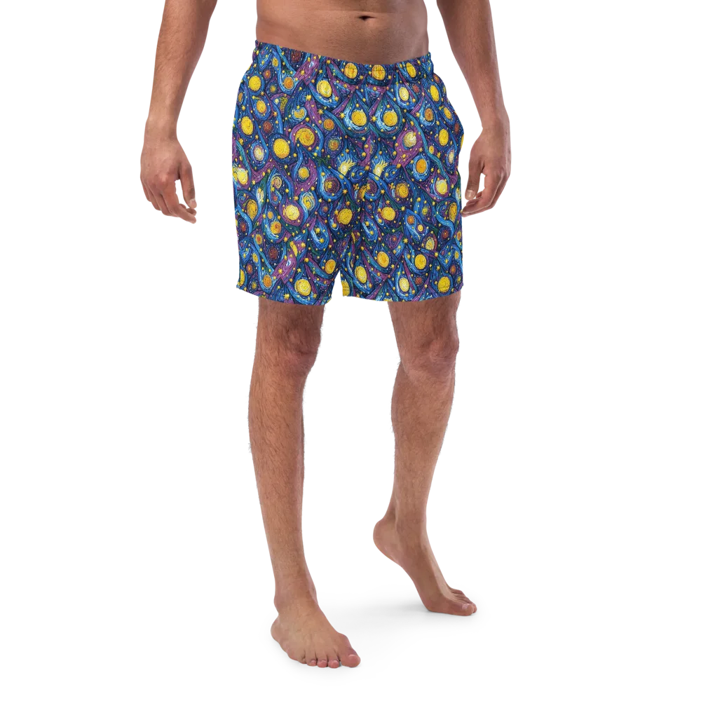 Cosmic Whirlpool on Swim Trunks — Front