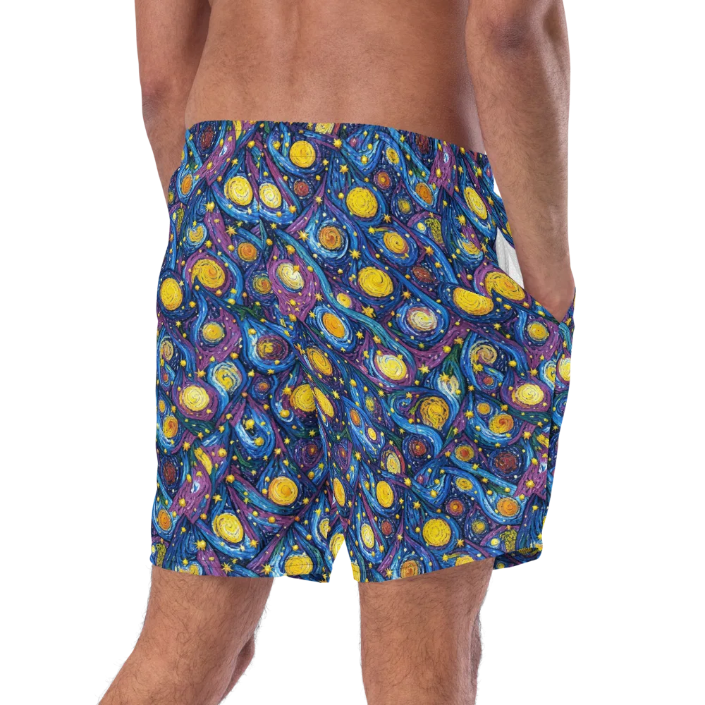 Cosmic Whirlpool on Swim Trunks — Right Back