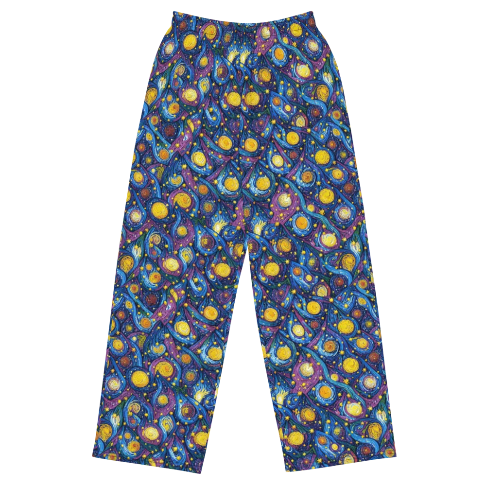 Cosmic Whirlpool on Wide-Leg Pants — Front