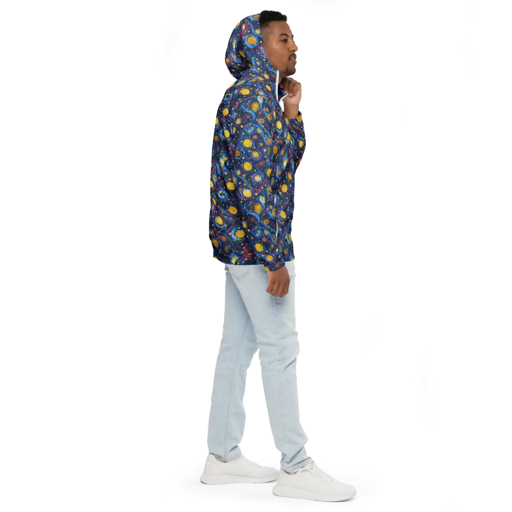 Cosmic Whirlpool on Men's Windbreaker — Right