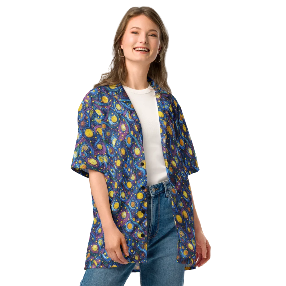 Cosmic Whirlpool on Button Shirt — Front