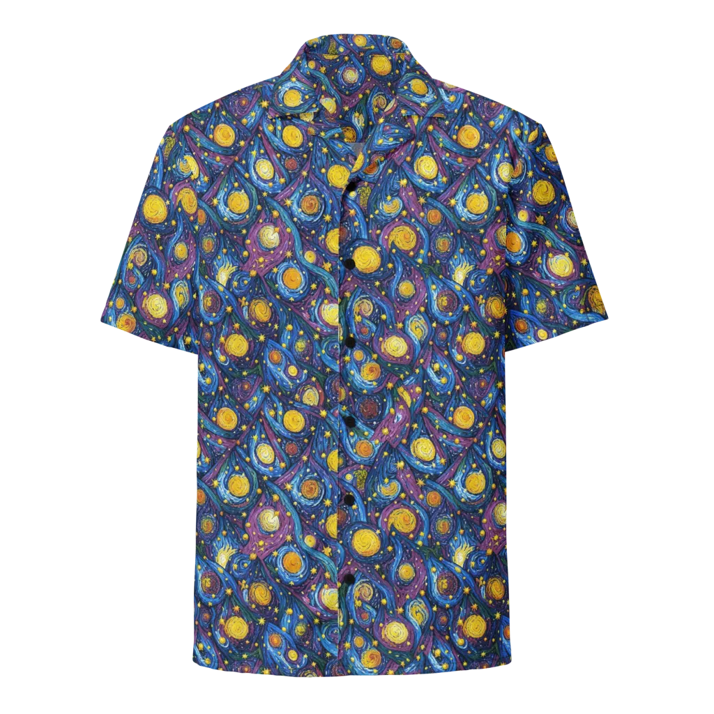 Cosmic Whirlpool on Button Shirt — Front