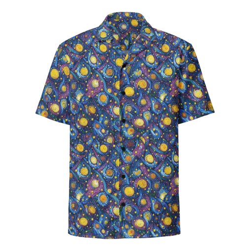 Cosmic Whirlpool on a Button Shirt