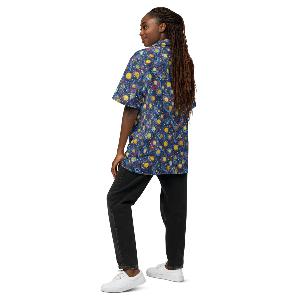 Cosmic Whirlpool on Button Shirt — Back