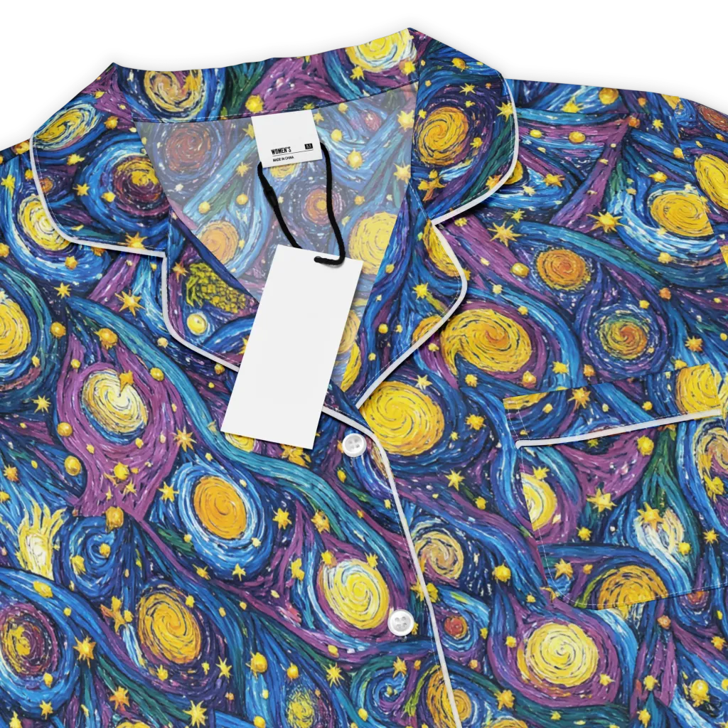 Cosmic Whirlpool on Women's Short Sleeve Pajama Top — Product details