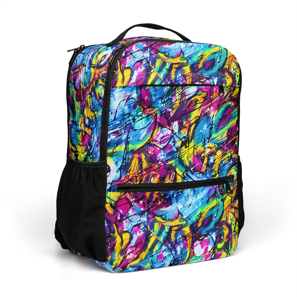 Fuchsia Voltage on Utility Backpack — Right Front