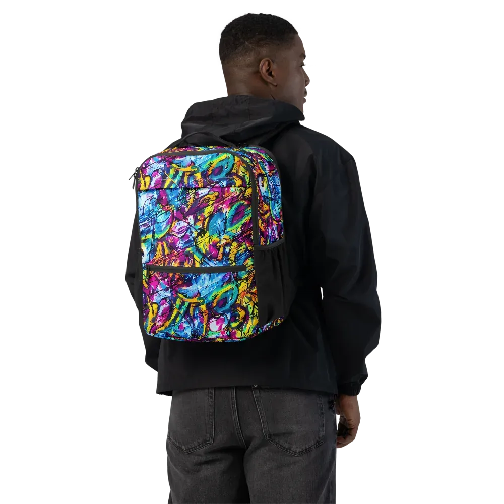 Fuchsia Voltage on Utility Backpack — Back